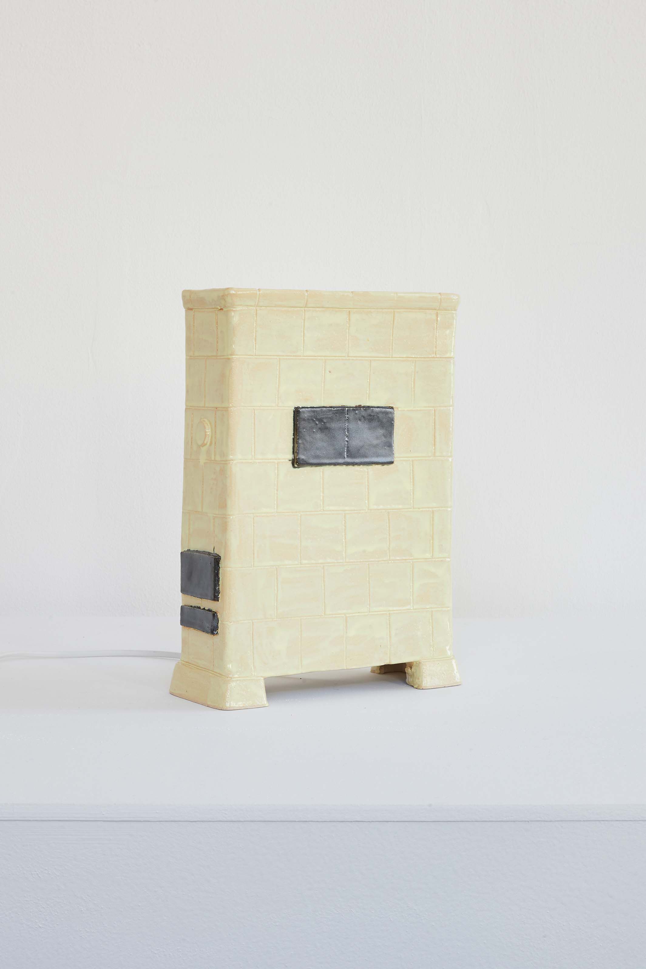 Marlene, Glazed ceramic, electrical wiring and heating film, 32 &times; 21 &times; 8 cm, 2020